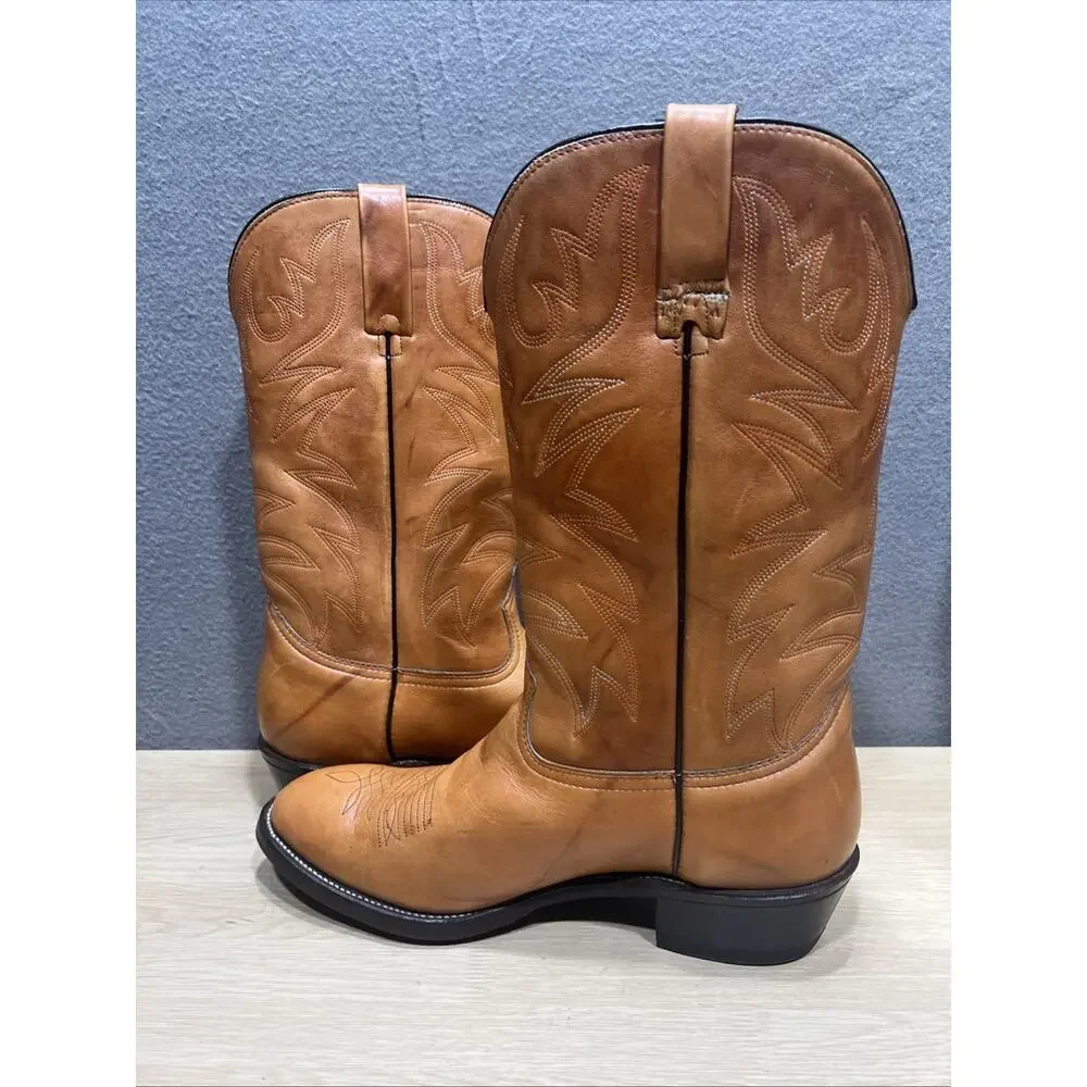Durango Western Ranch Riding Distress Mens Boots Brown Size 10.5 EE